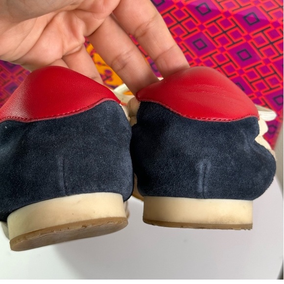 Tory Burch Sneakers-Tumbled Leather/Calf Leather/Suede. (Size US7) includes box - Picture 8 of 10